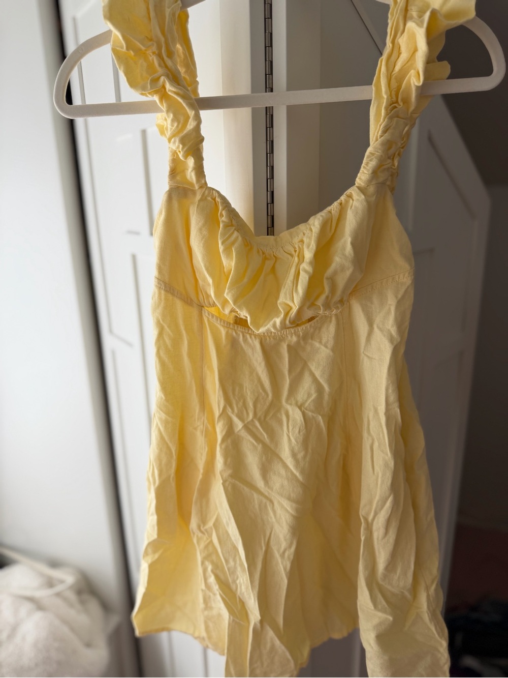 Free People Bom Bom Island Mini Dress in Yellow